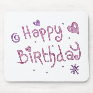 Alfombrilla De Ratón Playful Happy Birthday Text