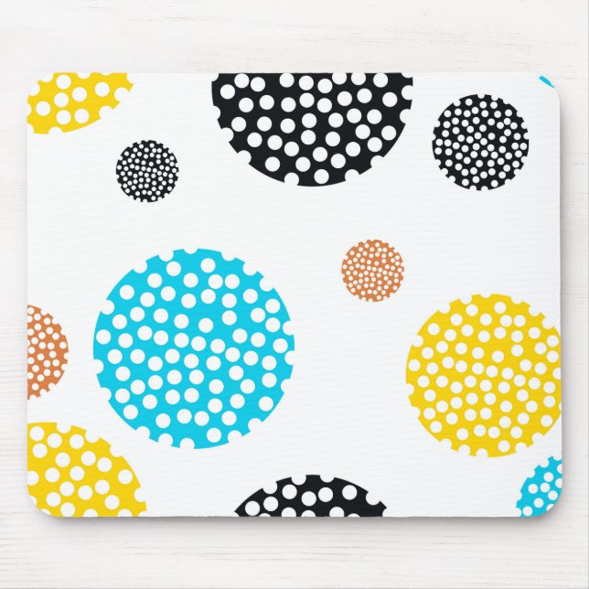Alfombrilla De Ratón Playful, trendy, cool, fun, modern dotted circles (Frente)