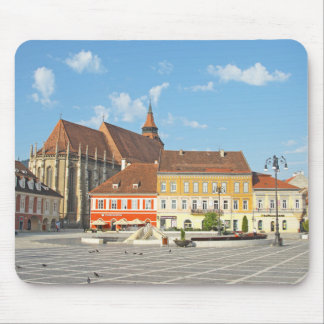 Alfombrilla De Ratón Plaza del Consejo de Brașov, Transilvania, Rumania