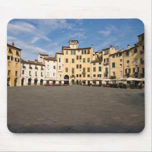 Alfombrilla De Ratón Plaza Piazza Anfiteatro en Lucca - Toscana, Italia