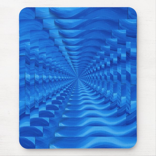 Alfombrilla De Ratón Plazas concentradas azules Mousepad (Frente)