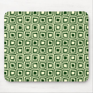 Alfombrilla De Ratón Plazas retro - Crema en verde oscuro