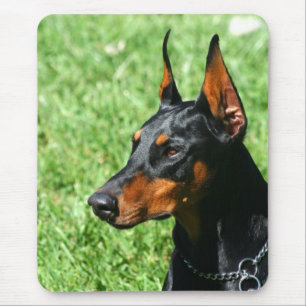 Alfombrilla De Ratón Plomo Doberman Pinscher