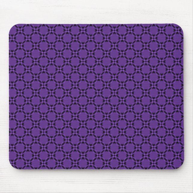 Alfombrilla De Ratón Plum Purple Funky Circles Mousepad (Frente)