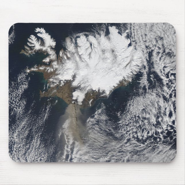 Alfombrilla De Ratón Pluma de ceniza del volcán Eyjafjallajokull, Islan (Frente)