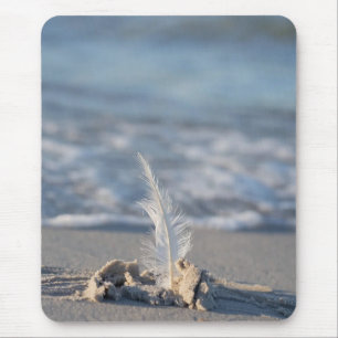 Alfombrilla De Ratón Pluma, Playa, Arena