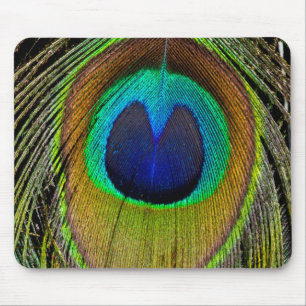 Alfombrilla De Ratón Plumas de la cola del pavo real macho