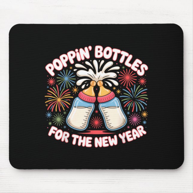 Alfombrilla De Ratón Pn Bottles For The New Year Funny Baby Milk Toast  (Frente)