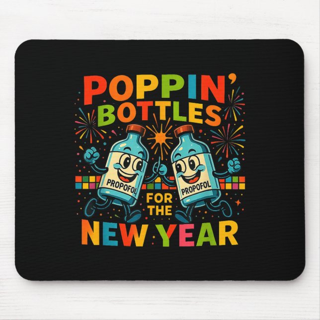 Alfombrilla De Ratón Pn’ Bottles For The New Year Funny Nurse Medical G (Frente)