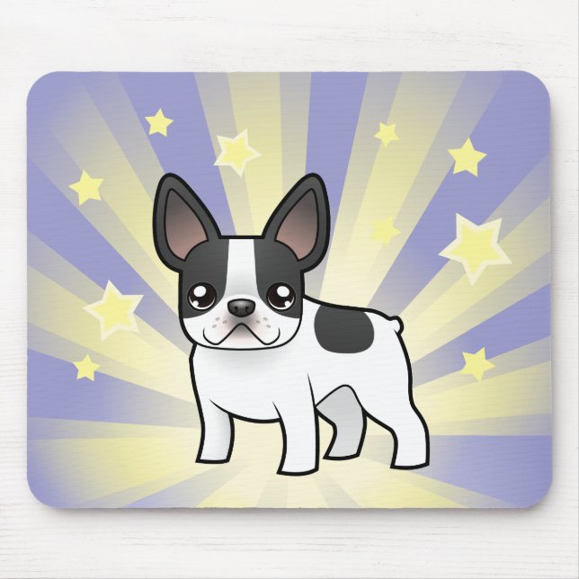 Alfombrilla De Ratón Poco bulldog francés de la estrella (Frente)