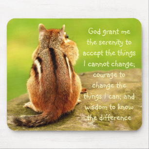 Alfombrilla De Ratón Poco rezo Mousepad de la serenidad del Chipmunk