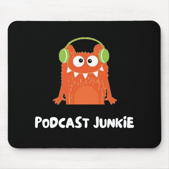 Alfombrilla De Ratón Podcast junkie (Frente)