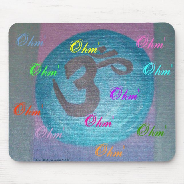 Alfombrilla De Ratón Poder de la yoga de Ohm (Frente)