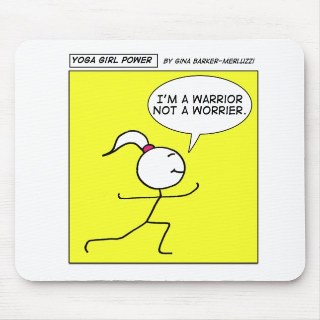 Alfombrilla De Ratón Poder del chica de la yoga (Frente)