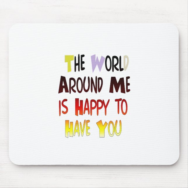 Alfombrilla De Ratón Poderoso mensaje de bienvenida: Una cita motivacio (Frente)