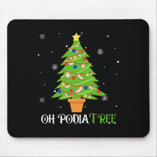 Alfombrilla De Ratón Podiatía navidad árbol podiatrista medicina de pie