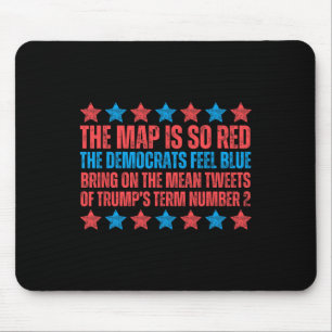 Alfombrilla De Ratón Poema de la elección de Trump Mapa rojo de San Val