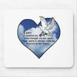 Alfombrilla De Ratón Poema del corazón del pájaro
