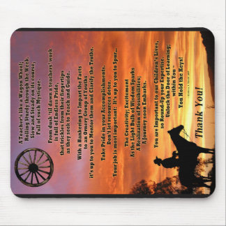 Alfombrilla De Ratón Poema occidental Mousepad del aprecio del profesor