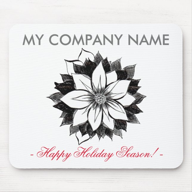 Alfombrilla De Ratón POINSETTIA CLÁSICO Mousepad (Frente)