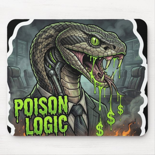 Alfombrilla De Ratón Poison Logic – Lies Profit Snake Politician (Frente)