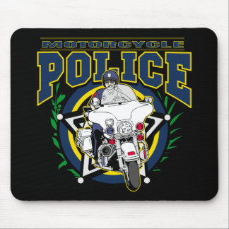 Alfombrilla De Ratón Policía de la motocicleta