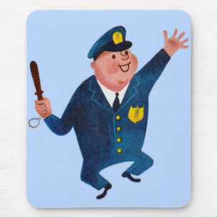 Alfombrilla De Ratón policía feliz