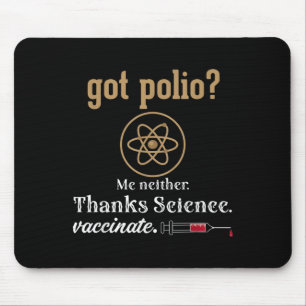 Alfombrilla De Ratón Polio científico del humor divertido vacunado