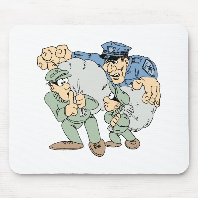 Alfombrilla De Ratón Polis y ladrones (Frente)