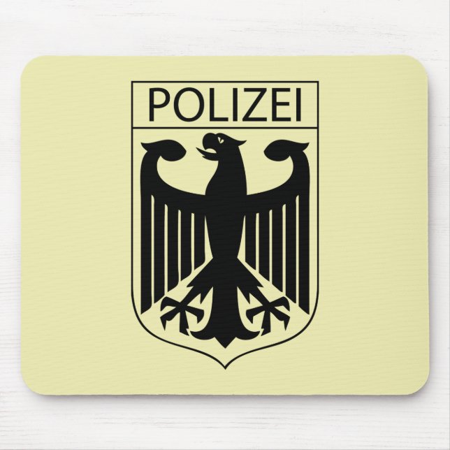 Alfombrilla De Ratón POLIZEI - Regalos de símbolos de la policía aleman (Frente)