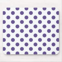 Alfombrilla De Ratón Polka ultravioleta sobre blanco