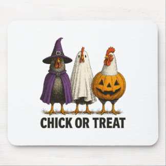 Alfombrilla De Ratón Pollo Chico o Trato Disfraz Divertido de Halloween