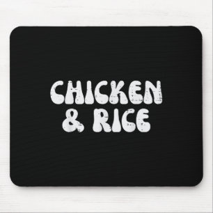 Alfombrilla De Ratón Pollo De Gimnasio Y Rice Funny Entrenamiento Dieta