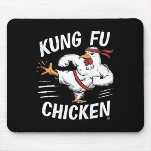 Alfombrilla De Ratón Pollo de Kung Fu Karate Divertido Gallo Mujeres Ho