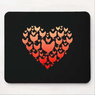 Alfombrilla De Ratón Pollo del Día de San Valentín Corazón Familia Poll
