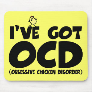 Alfombrilla De Ratón Pollo divertido de OCD