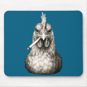 Alfombrilla De Ratón Pollo Divertido Fumando Cigarrillo Generación Z Me