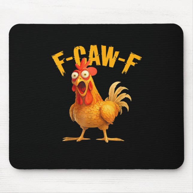 Alfombrilla De Ratón Pollo F-Caw-F Clásico Estilo Retro (Frente)