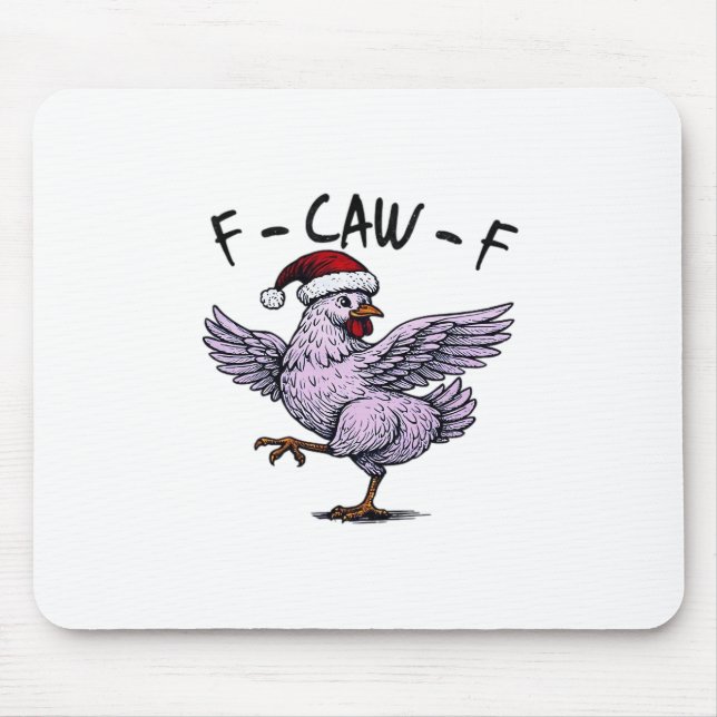 Alfombrilla De Ratón Pollo F-Caw-F Retro Clásico (Frente)
