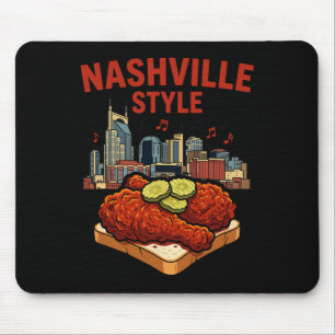 Alfombrilla De Ratón Pollo Frito Picante Al Estilo Nashville Y Music Ci