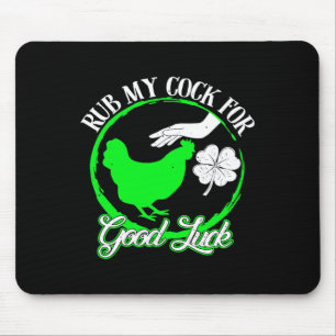 Alfombrilla De Ratón Pollo Frótame Para Buena Suerte Día De San Patrici