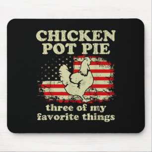 Alfombrilla De Ratón Pollo Retro T E Tres De Mis Cosas Favoritas Divert