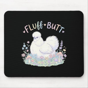Alfombrilla De Ratón Pollo Seda Fluff Butt Lindo Cottagecore Hongo