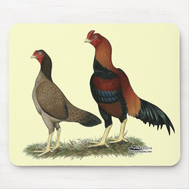 Alfombrilla De Ratón Pollos de ruedas de acero (Frente)