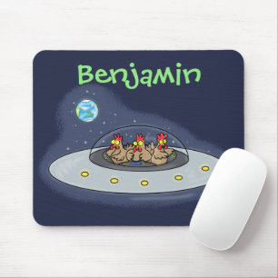 Alfombrilla De Ratón Pollos divertidos en el ilustracion del personaliz