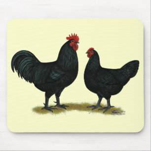Alfombrilla De Ratón Pollos Java negros