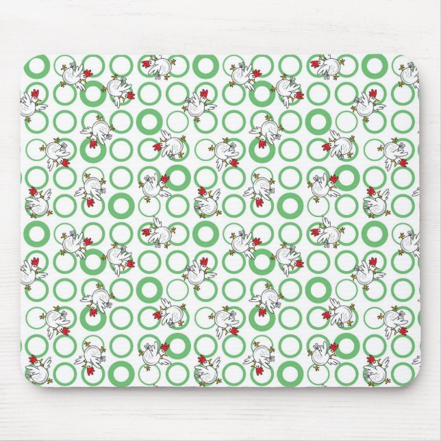 Alfombrilla De Ratón Pollos locos (Frente)