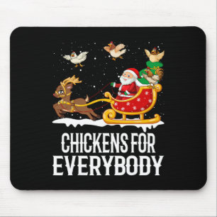 Alfombrilla De Ratón Pollos Para Todos Divertidos Pollos De Navidad Muj