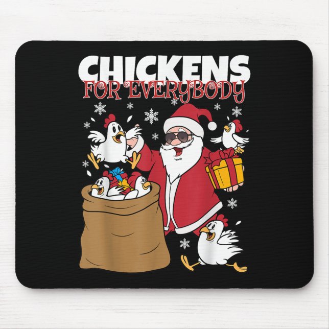 Alfombrilla De Ratón Pollos Para Todos Los Navidades Divertidos Chicken (Frente)