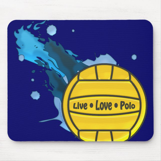 Alfombrilla De Ratón Polo vivo del amor - water polo Mousepad (Frente)